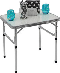 #ROVARD Aluminum Adjustable Portable Folding Camp Table