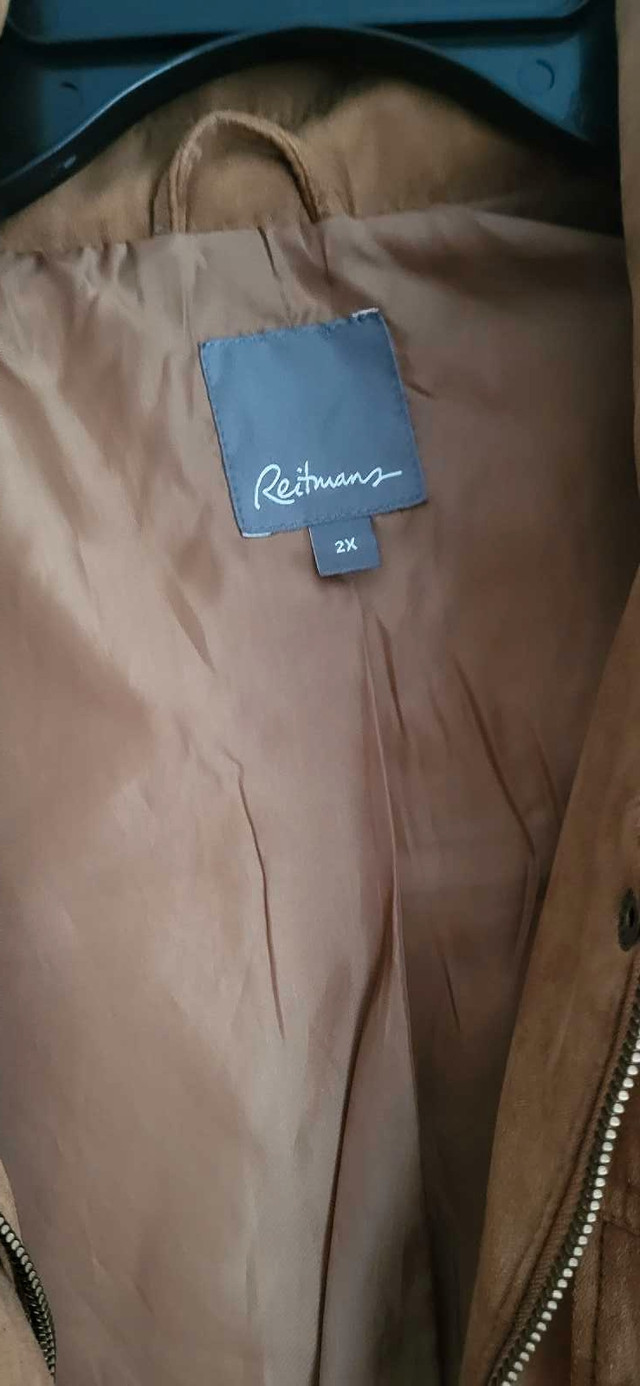 Faux suede tan jacket in Women's - Tops & Outerwear in Oshawa / Durham Region - Image 2