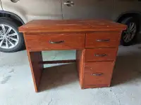 Desk with 4 draws and folding table top