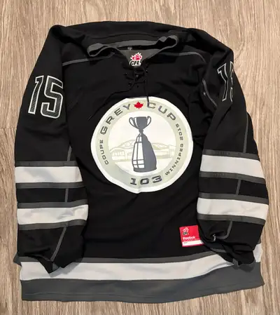 Brand New Rare CFL 103rd Grey Cup Jersey - Size L, View more