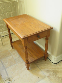Maple Side Table with Drawer
