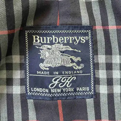 Men's Vintage Burberry Navy Trench Coat, View more