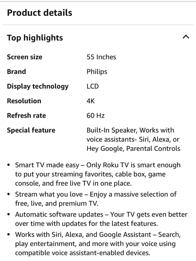 Philips Roku TV 55" 4K Ultra HD in TVs in Ottawa - Image 11