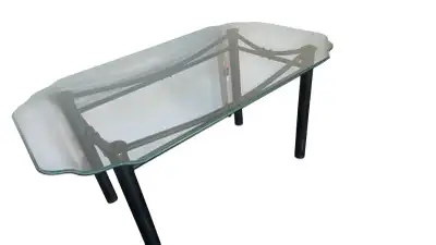 Glass and Steel Table , View more