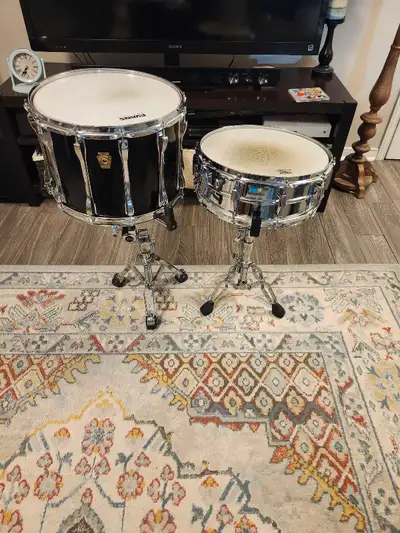Vintage /rare Ludwig snare drum pair., View more