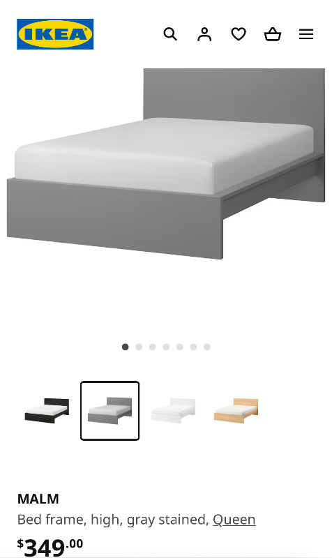 IKEA queen bed frame (no mattress) full set dans Lits et matelas  à Ville de Montréal