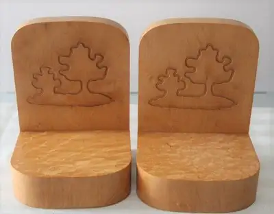 LEAVITT'S ALBERTON, P.E.I. BIRDS EYE MAPLE BOOKENDS, View more
