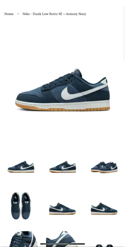 Nike Dunk Low Retro SE Armory Navy Gum Men Casual sneakers, View more