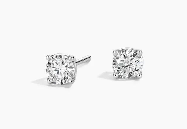 Perfect 4-Prong Diamond Stud Earrings (1/2 ct. tw.) in 18K White