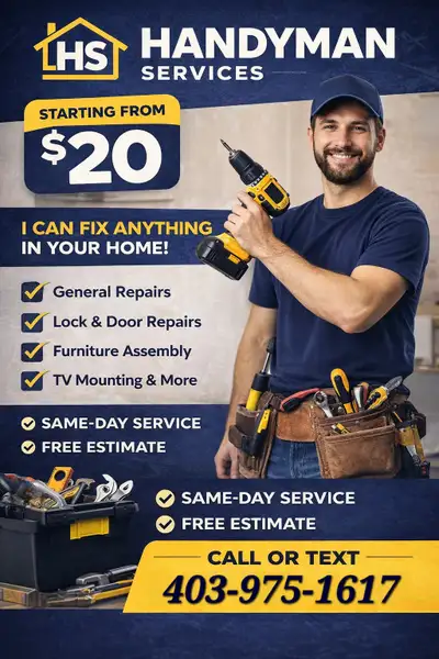 Affordable Handyman in Brampton – Small Repairs, Same-Day Servic, View more