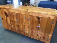 Pine wood sales counter