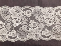 Lace Trim Soft Smooth White Floral Scalloped Edge 4.8" x 2.2 yds