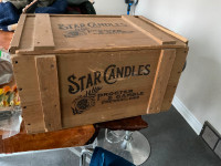 Vintage Wooden Star Candles box for sale