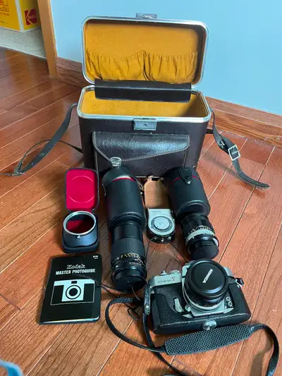 Vintage Konija Autoreflex 35mm Camera with accessories, View more