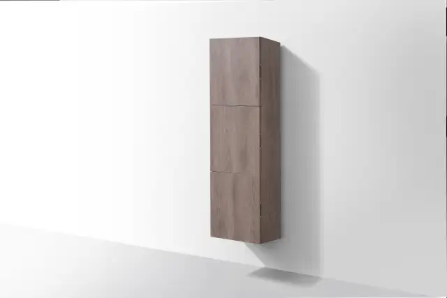 59" Grey Oak/Nature Wood Wall-Mounted Floating Bathroom Vanity S in Cabinets & Countertops in Calgary - Image 4