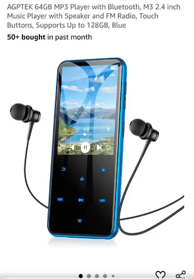 AGPTEK 64GB MP3 Player, View more