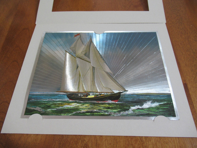 FS:  Vintage Art Print  Sailing Boat On The Sea in Arts & Collectibles in City of Halifax - Image 2