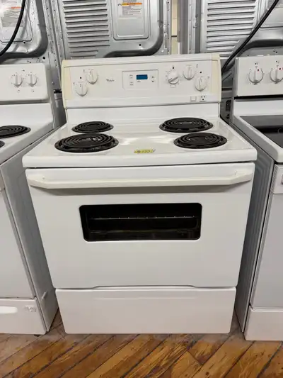  Whirlpool white coil top stove, View more