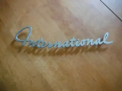 Vintage International Harvester Badge Emblem Scout Truck Tractor Badge Plate. Good shape, has all th...
