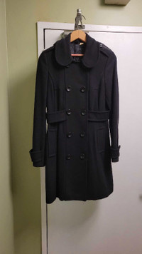 Women's black trench coat (size S/M)