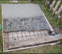 Concrete shed pads 