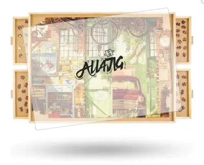 Brand New 1000 Piece Rotating Puzzle Board with Drawers 22"x30", View more