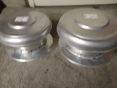 Two aluminum rain cap 6 and 7 inch New . never used $10 each CASH ONLY PLEASE pick up location BELTL...