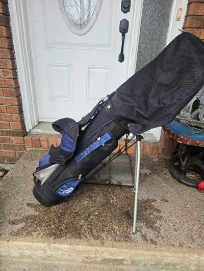 Stand Golf Bag with 5 golf clubs. IN EXCELLENT CONDITION. Asking, View more