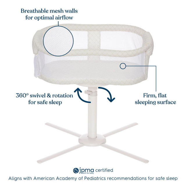 HALO - Bassinest Swivel Sleeper - Essentia - Nautical Net in Cribs in St. John's - Image 2