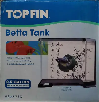 Top Fin .5 gallon Betta Fish Tank Aquarium excellent condition Call or text 416 846 7944