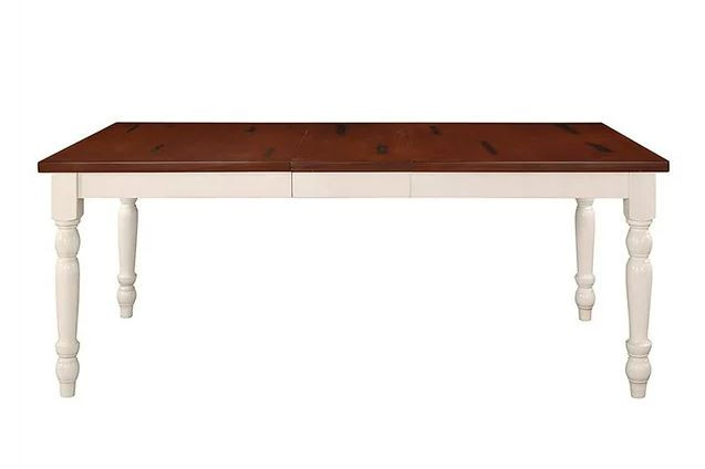 60" Wood Turned Leg Dining Table in Brown and White in Dining Tables & Sets in Mississauga / Peel Region - Image 4