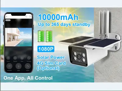 HD Night Vision Outdoor Waterproof Solar Power Wi-Fi Camera, View more