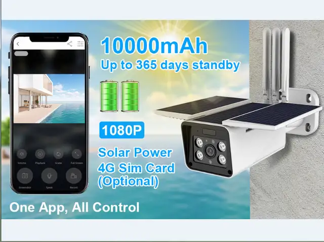 HD Night Vision Outdoor Waterproof Solar Power Wi-Fi Camera in Other in City of Toronto - Image 2