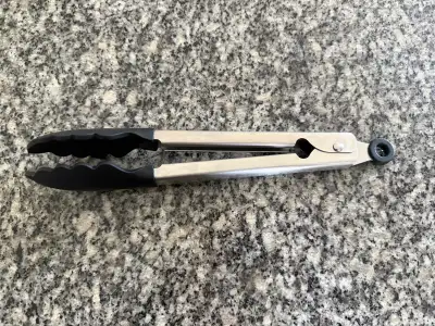 Kitchen Aid Stainless Steel & Black Silicone Serving Tongs, View more