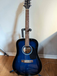 Great Acoustic Guitar for Beginners! Denver Guitar DD44S-BLU