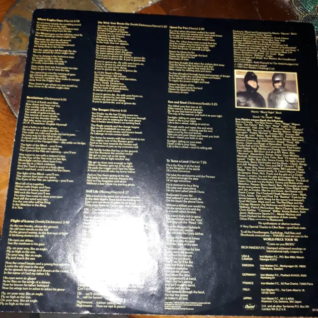vinyl Iron Maiden Piece of mind ST 12274 ///  198363010223963139124