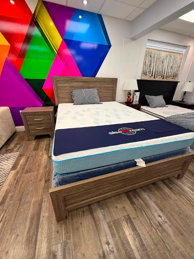 Brand New Queen Bed Floor Model Sale in Beds & Mattresses in Kitchener / Waterloo - Image 3