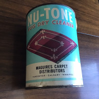 Vintage Rare Nu-Tone Rug Dry Cleaner Tin