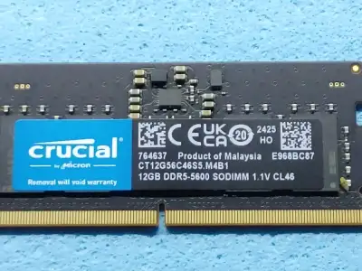***BRAND NEW Crucial 24GB (2 x 12 GB) DDR5 5600MHz SODIMM RAM***, View more