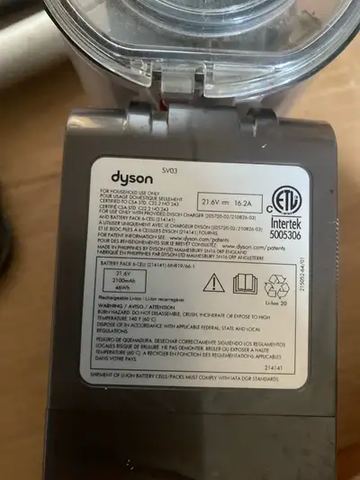 Used Dyson handheld. Works good. Probably needs a new battery.