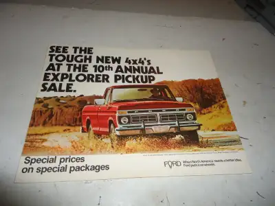 1977 Ford 4x4's Explorer Sales Brochure. NOS. Can mail in Canada, View more
