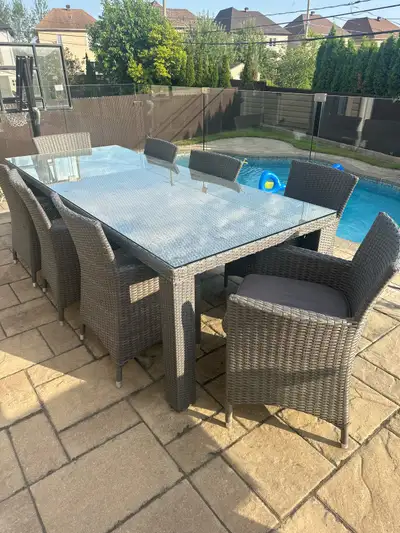 outdoor patio set table and 8 chairs , View more