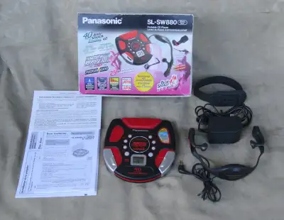 2000 RED PANASONIC SL-SW880 SHOCK WAVE PORTABLE CD PLAYER NEW, View more