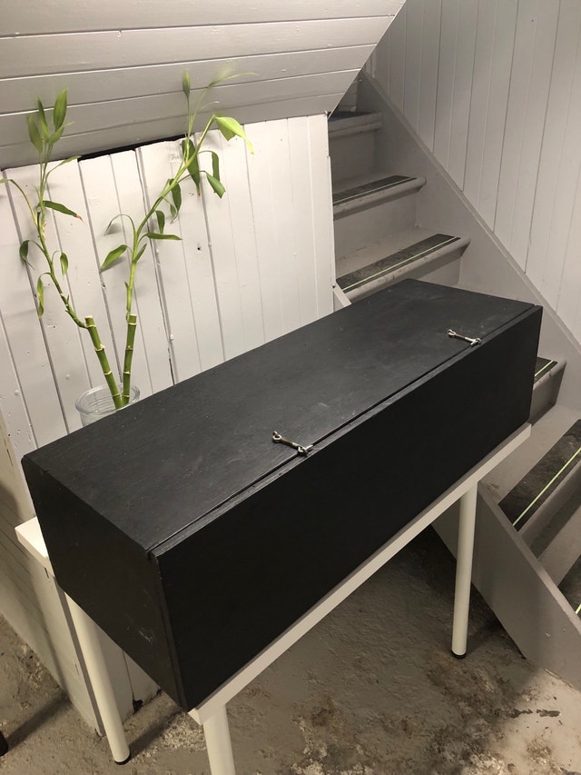 Antique Black Wooden Box Tool Storage & Benches City of Toronto