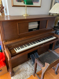 Player piano c. 1900. Upright grand. Fully restored/operational