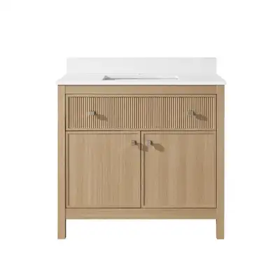 36” Fluted Single Sink Bathroom Vanity - BRAND NEW, View more