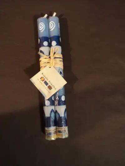 2 BLUE KAPULA CANDLES - SEALED, View more