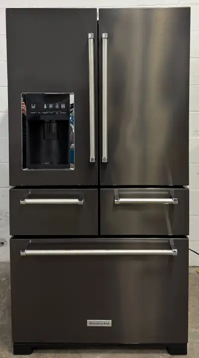 Refrigerator “KITCHEN AID” H70/W36/D34 Black Stainless Steel, View more