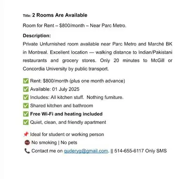 Room Rent