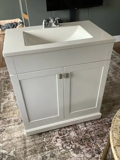 vanity with top and taps, View more